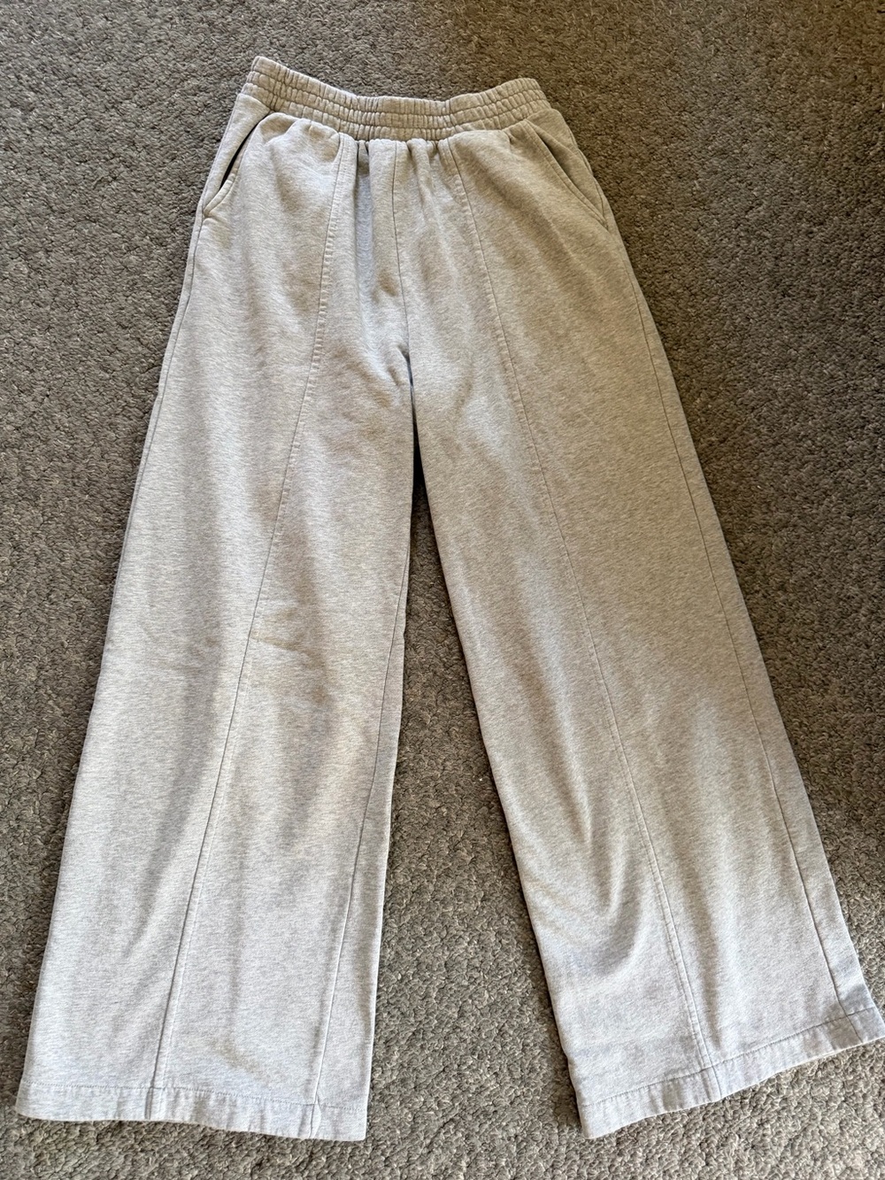 Gap Front Seam Wide Leg Sweatpants Heather Gray